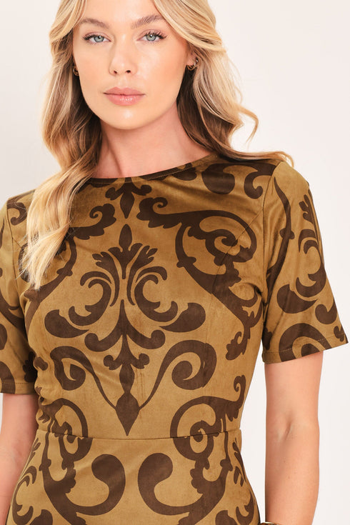 cognac-scroll-silhouette-faux-suede-midi-dress-flying-tomato-sophias-style-2