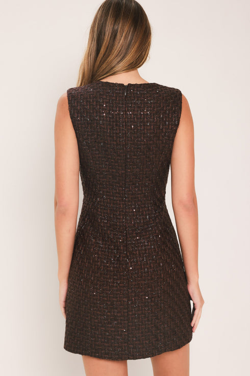 champagne-nights-chocolate-sequin-tweed-mini-dress-flying-tomato-sophias-style-7