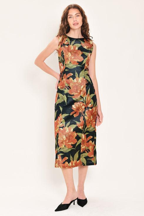 starry-noir-black-metallic-textured-column-dress-flying-tomato-sophias-style-2