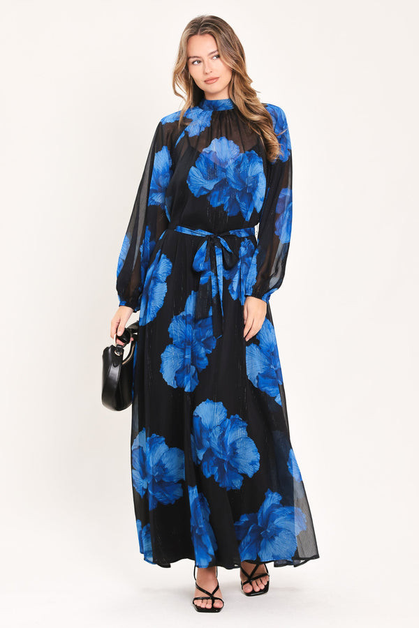 cobalt-petals-in-shadow-woven-maxi-dress-flying-tomato-sophias-styleDRESSES-1