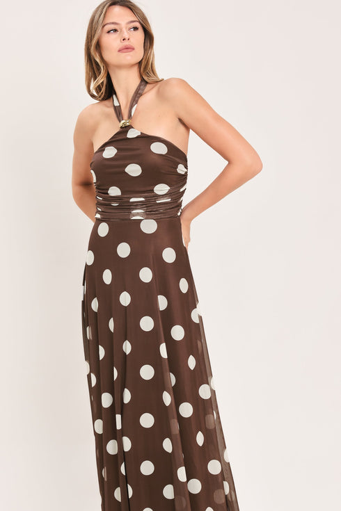 polka-kisses-halter-power-mesh-maxi-dress-flying-tomato-sophias-style-2