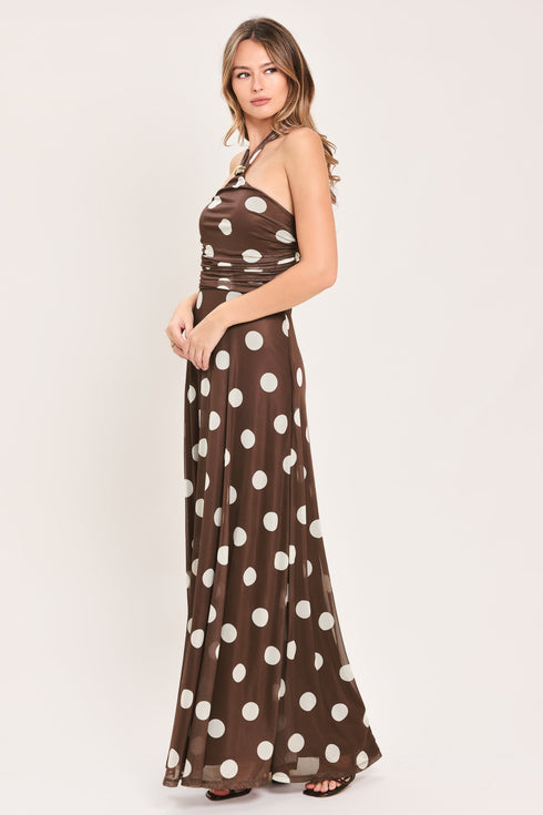 polka-kisses-halter-power-mesh-maxi-dress-flying-tomato-sophias-style-5