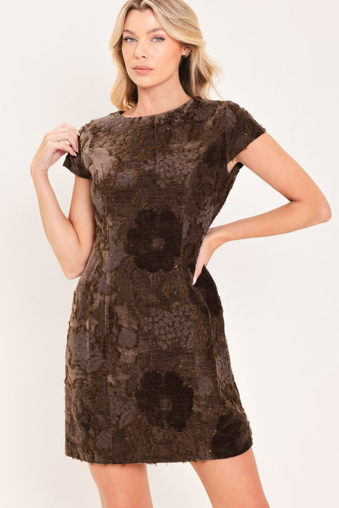 deep-coffee-contour-jacquard-velvet-mini-dress-flying-tomato-sophias-style-5