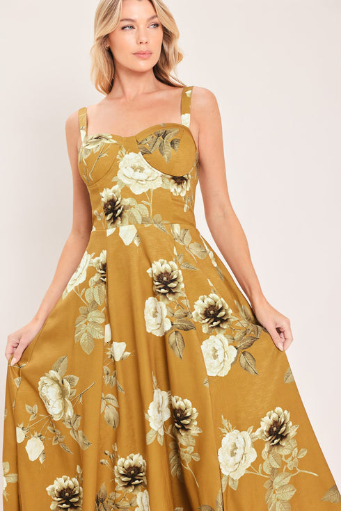 mustard-rosette-melody-woven-midi-dress-flying-tomato-sophias-style-4