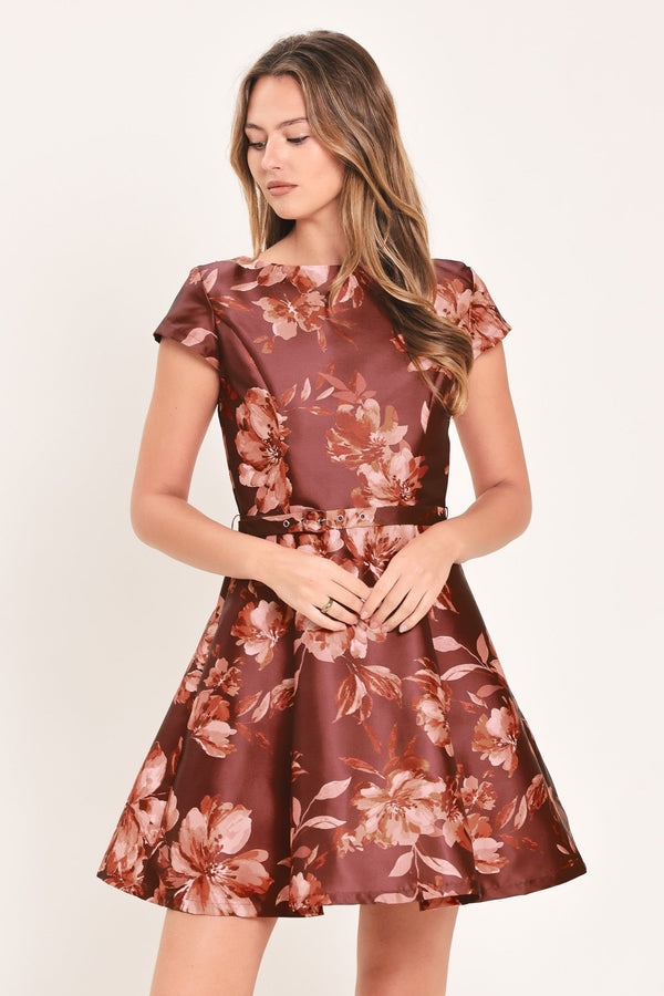 mahogany-floral-kiss-woven-mini-dress-flying-tomato-sophias-styleDRESSES-1