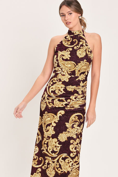 scarlet-spell-dark-scarlet-printed-crushed-velvet-halter-maxi-dress-flying-tomato-sophias-style-3