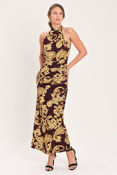 scarlet-spell-dark-scarlet-printed-crushed-velvet-halter-maxi-dress-flying-tomato-sophias-style-4