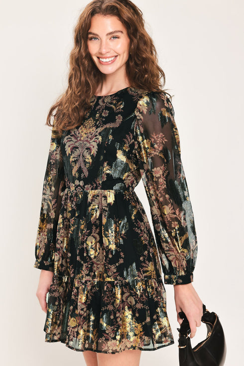 midnight-flirt-black-printed-ruffle-hem-mini-dress-flying-tomato-sophias-style-4