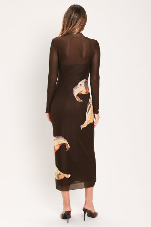 mocha-mystique-dark-brown-printed-mesh-midi-dress-flying-tomato-sophias-style-7