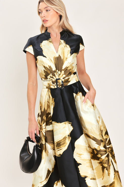 noir-charm-black-printed-belted-full-skirt-midi-dress-flying-tomato-sophias-style-2