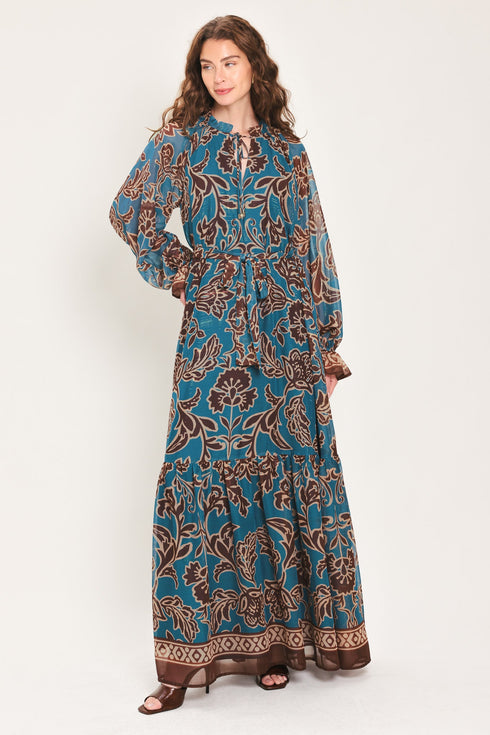 teal-escape-printed-ruffle-neck-belted-maxi-dress-flying-tomato-sophias-styleDRESSES-1