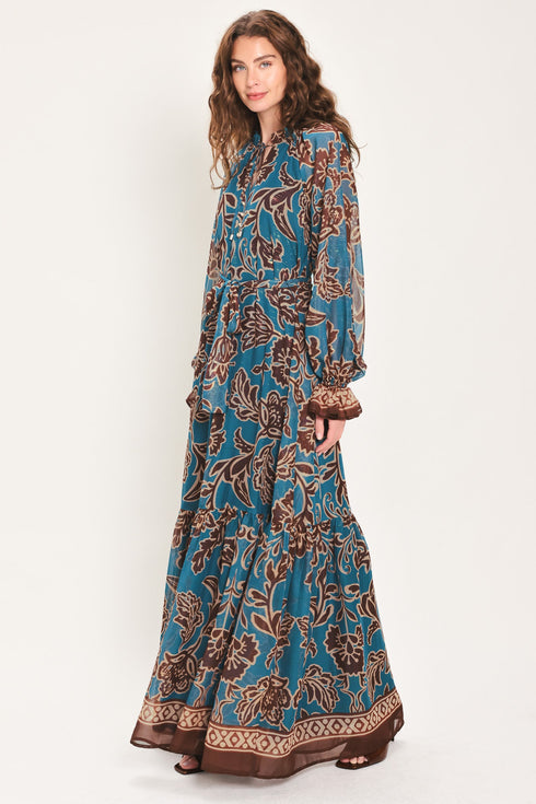 teal-escape-printed-ruffle-neck-belted-maxi-dress-flying-tomato-sophias-style-5