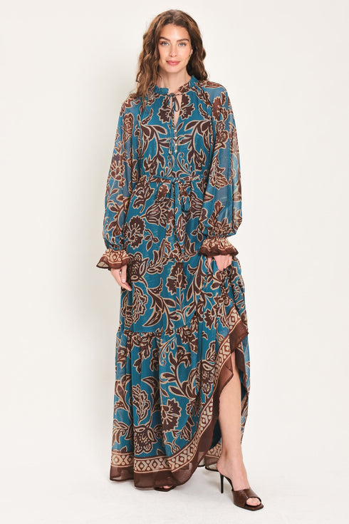 teal-escape-printed-ruffle-neck-belted-maxi-dress-flying-tomato-sophias-style-7