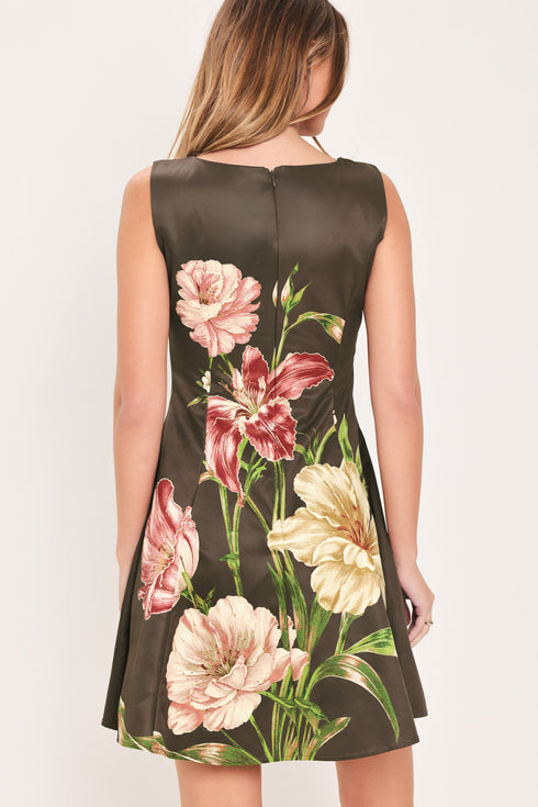 cocoa-flirt-dark-brown-printed-skater-mini-dress-flying-tomato-sophias-style-6