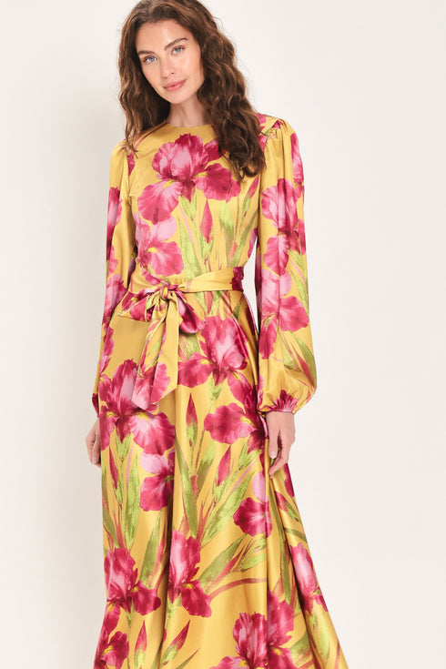 golden-haze-golden-brown-printed-belted-midi-dress-flying-tomato-sophias-style-4