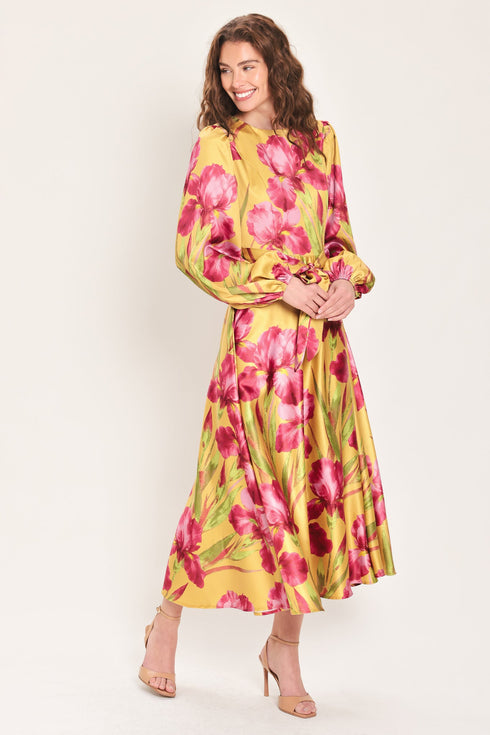 golden-haze-golden-brown-printed-belted-midi-dress-flying-tomato-sophias-style-5