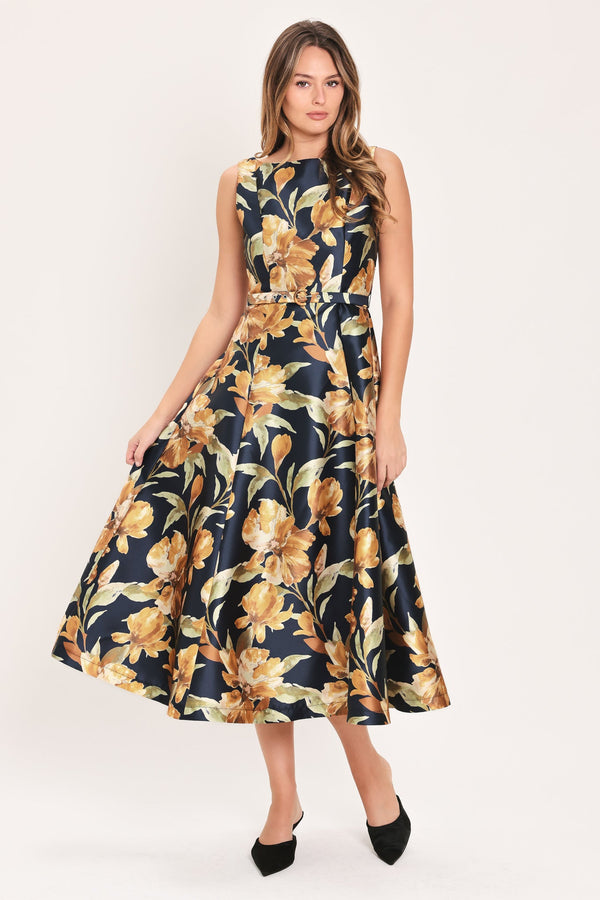 navy-sonnet-navy-printed-belted-circle-skirt-midi-dress-flying-tomato-sophias-styleDRESSES-1