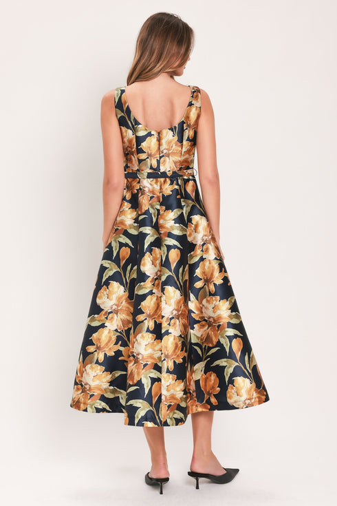 navy-sonnet-navy-printed-belted-circle-skirt-midi-dress-flying-tomato-sophias-style-6
