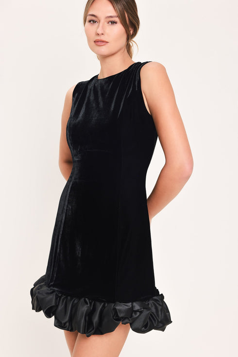 noir-bubble-black-contrast-bubble-hem-mini-dress-flying-tomato-sophias-style-5