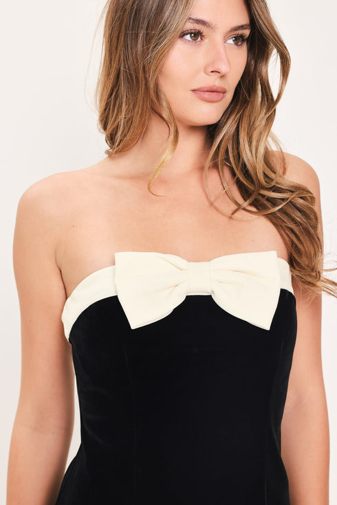 bow-velvet-black-ivory-bow-detail-mini-dress-flying-tomato-sophias-style-3