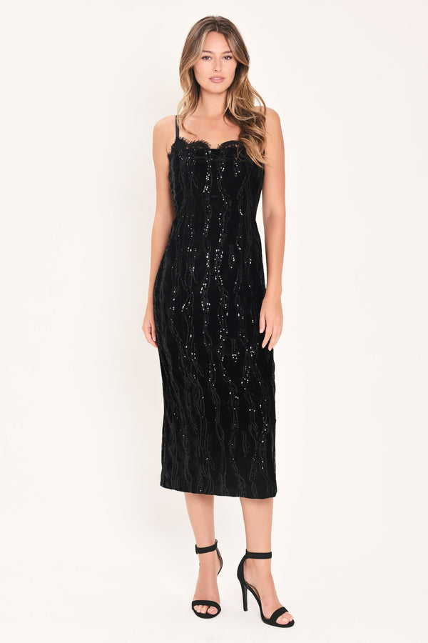velvet-obsession-black-sequin-sweetheart-midi-dress-flying-tomato-sophias-styleDRESSES-1