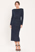 navy-veil-navy-metallic-burnout-velvet-ruched-midi-dress-flying-tomato-sophias-style-5