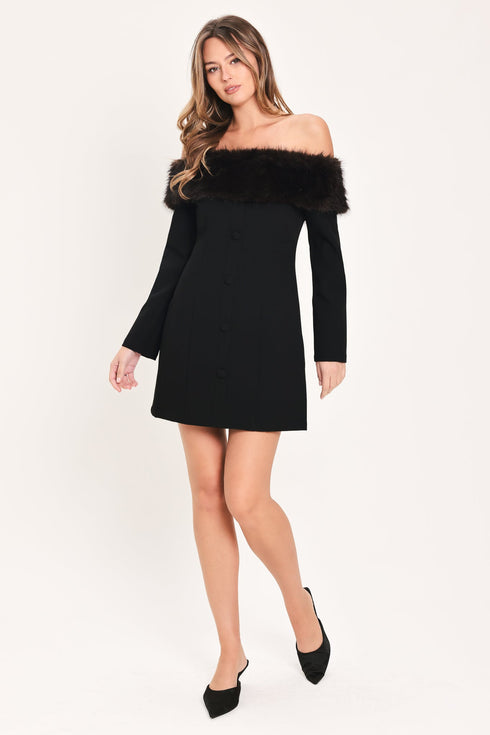 noir-frost-black-faux-fur-off-shoulder-mini-dress-flying-tomato-sophias-style-2