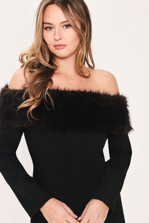 noir-frost-black-faux-fur-off-shoulder-mini-dress-flying-tomato-sophias-style-3