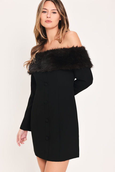 noir-frost-black-faux-fur-off-shoulder-mini-dress-flying-tomato-sophias-style-5
