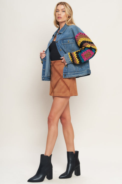 festival-weave-washed-denim-jacket Flying Tomato - Sophia's Style-4