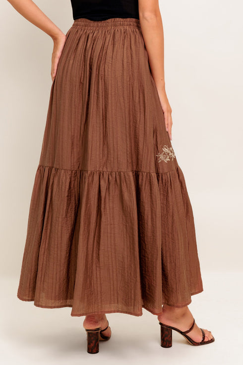full-speed-ahead-brown-woven-maxi-skirt Flying Tomato-Sophia's Style-7