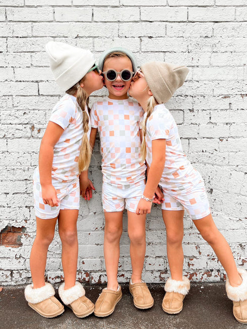 muted-checkers-dream-short-set Dream-Big-Little-Co-pajama-baby-blanket