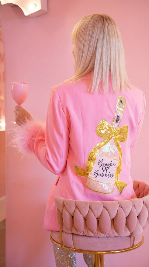 brooke-of-bubbles-pink-feather-blazer-dress-sophias-style-1