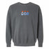 adult-3-ghost-embroidery-comfort-colors-crewneck-pepper-heavyweight-Little Joy Co. at Sophia's Style-1