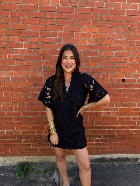 lulu-short-sleeve-mini-caftan-onyx Sophia's Style-4