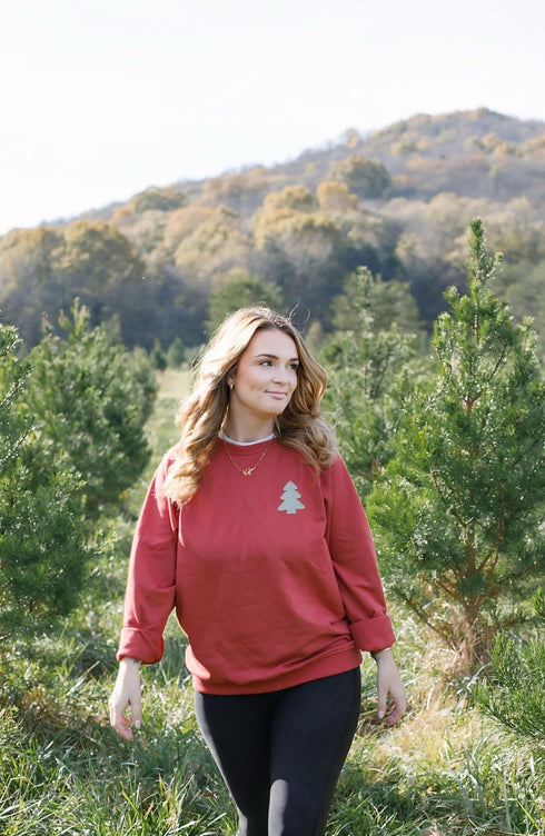 adult-christmas-tree-patch-crewneck-sweatshirt Sophia's Style-3