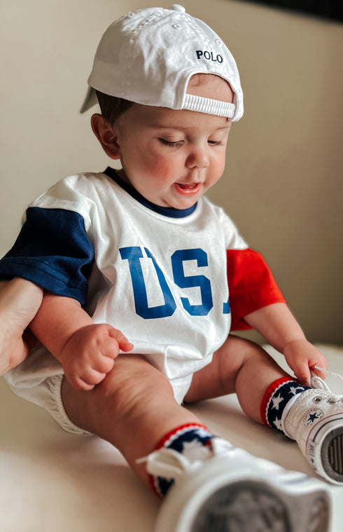 usa-colorblock-t-shirt-romper at Sophia's Style-3