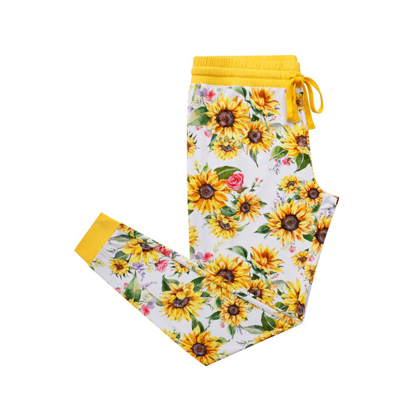 suns-and-roses-sunflowers-womens-jogger-pants Big Dreams Little Jammie Session Sophia's Style-1
