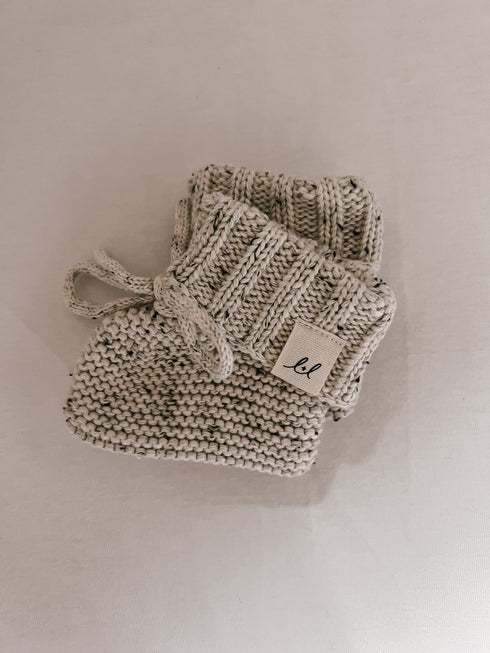 luna-luca-organic-booties-black-speckle Luna and Luca Newborn Baby Clothes