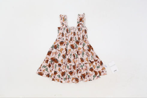 pink-highland-cow-shirred-dress House-of-henry-Sophia's Style-3