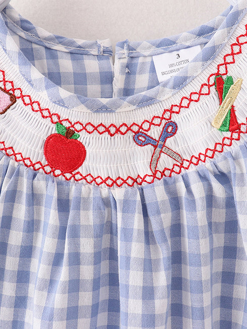 girls-back-to-school-smocking-pencil-apple-embroidered-plaid-dress Rylee Faith Designs - Sophia's Style-3