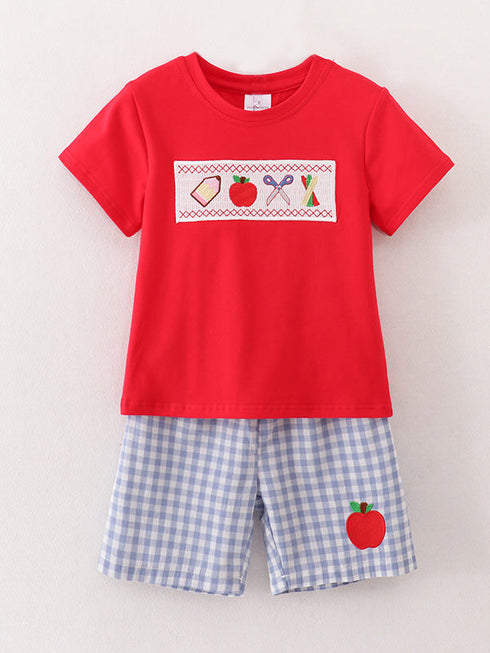 boys-back-to-school-pencil-apple-applique-plaid-shorts-set Rylee Faith Designs - Sophia's Style-7