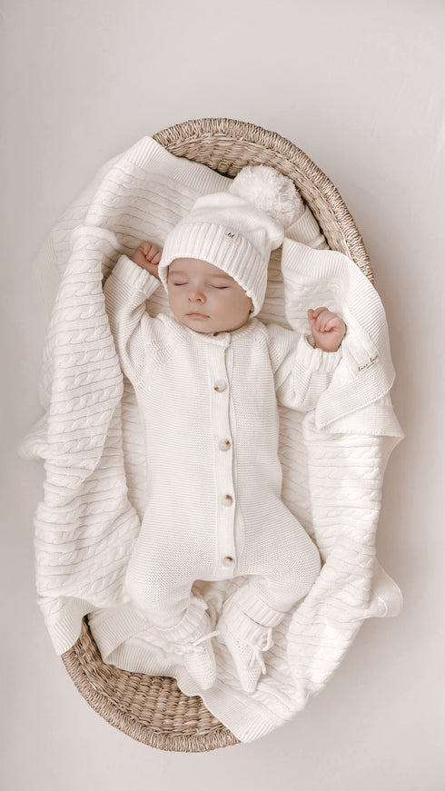 luna-luca-classic-purl-knit-jumpsuit-white Luna and Luca Newborn Baby Clothes