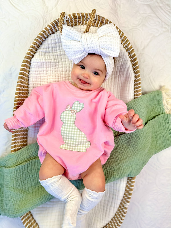 applique-bunny-sweatshirt-romper Little Joy Co - Sophia's Style-1