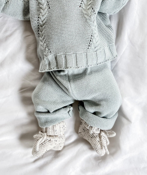 luna-luca-organic-booties-black-speckle Luna and Luca Newborn Baby Clothes