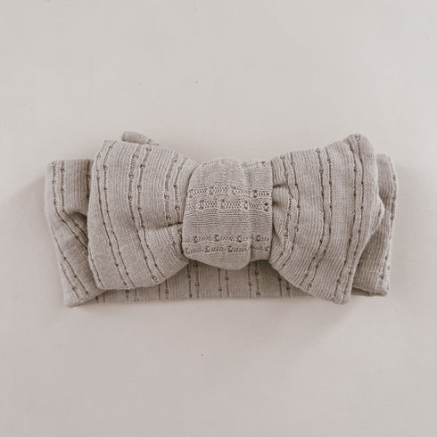 luna-luca-pointelle-bow-headband-beige Luna and Luca Newborn Baby Clothes