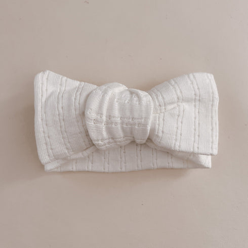 luna-luca-pointelle-bow-headband-white Luna and Luca Newborn Baby Clothes