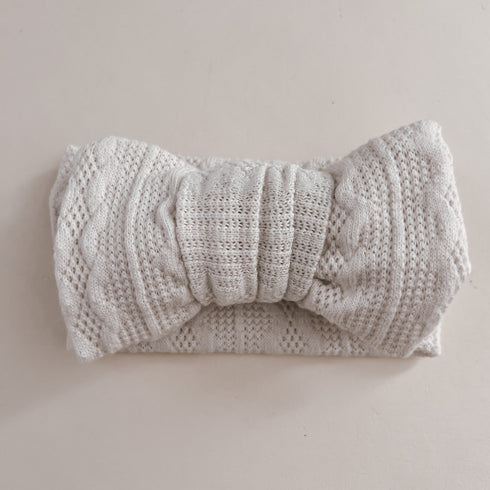 luna-luca-knit-bow-headband-off-white Luna and Luca Newborn Baby Clothes