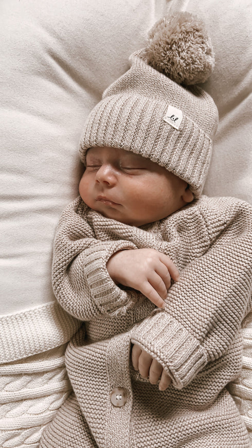 luna-luca-classic-purl-knit-jumpsuit-heather-beige Luna and Luca Newborn Baby Clothes