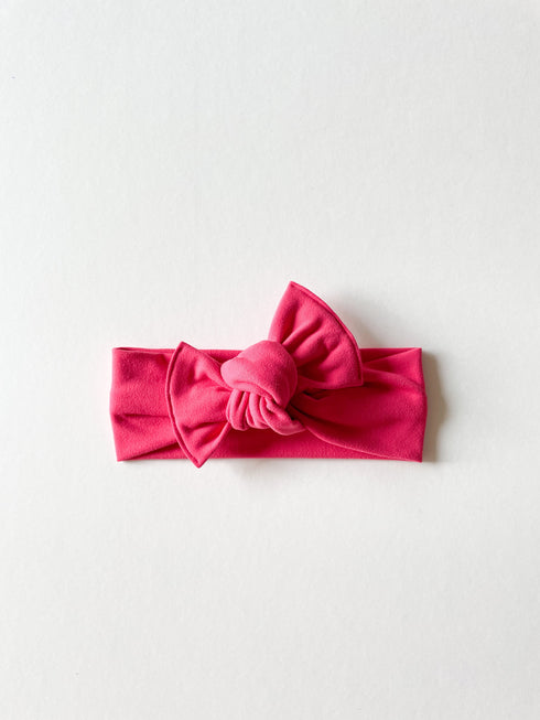 hot-pink-tie-on-headwrap Boosh Baby - Sophia's Style-1